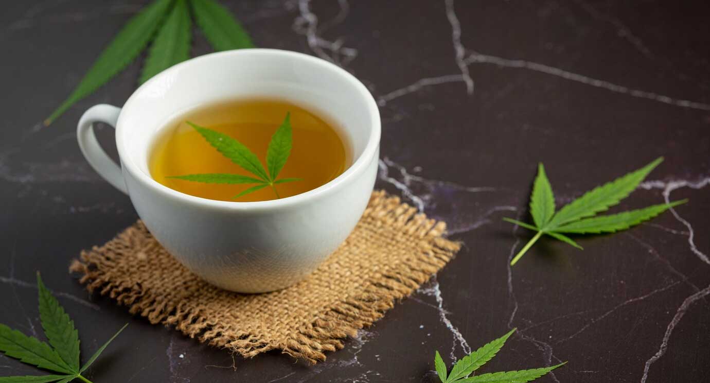 Instant dark roast coffee with CBD